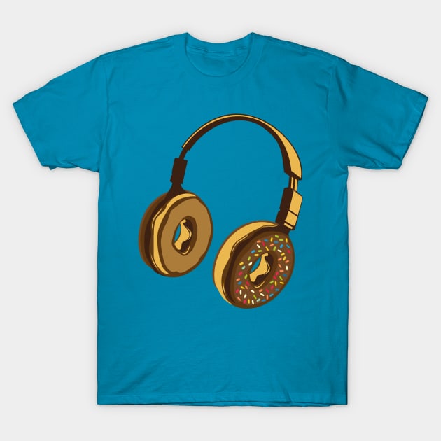 donut headphone T-Shirt by Mako Design 